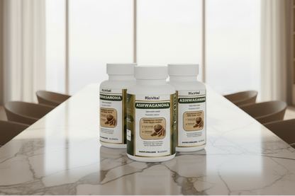 Three bottles of Biowit Amino Acids on a white background