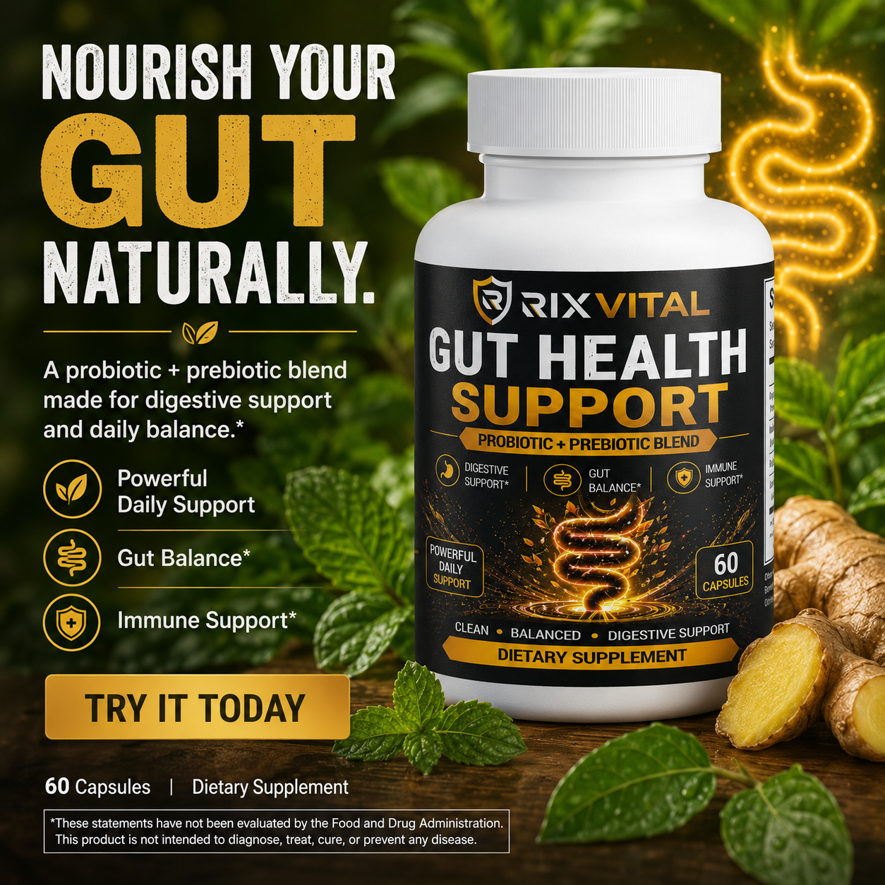 Rixvital Gut Health Support