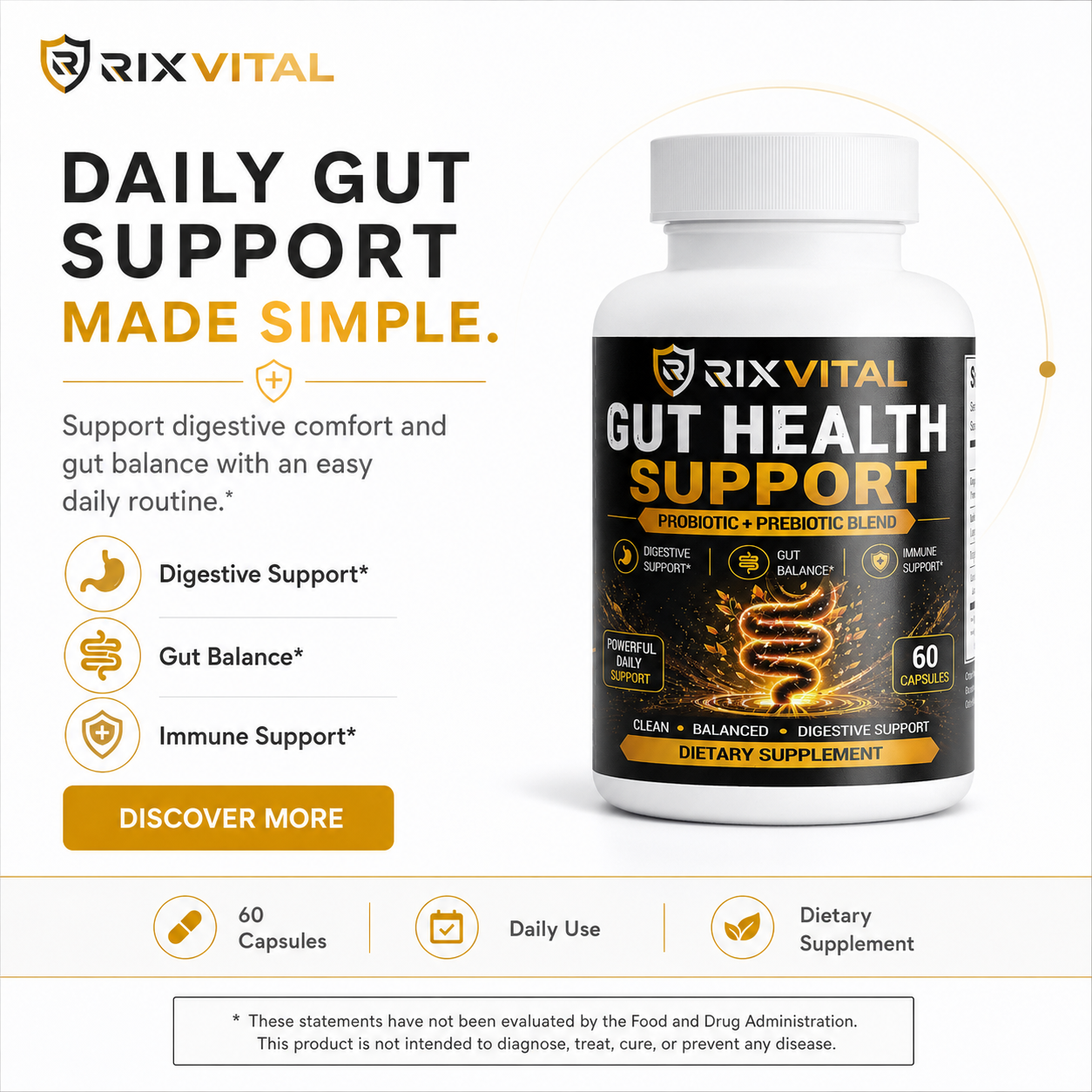 Rixvital Gut Health Support