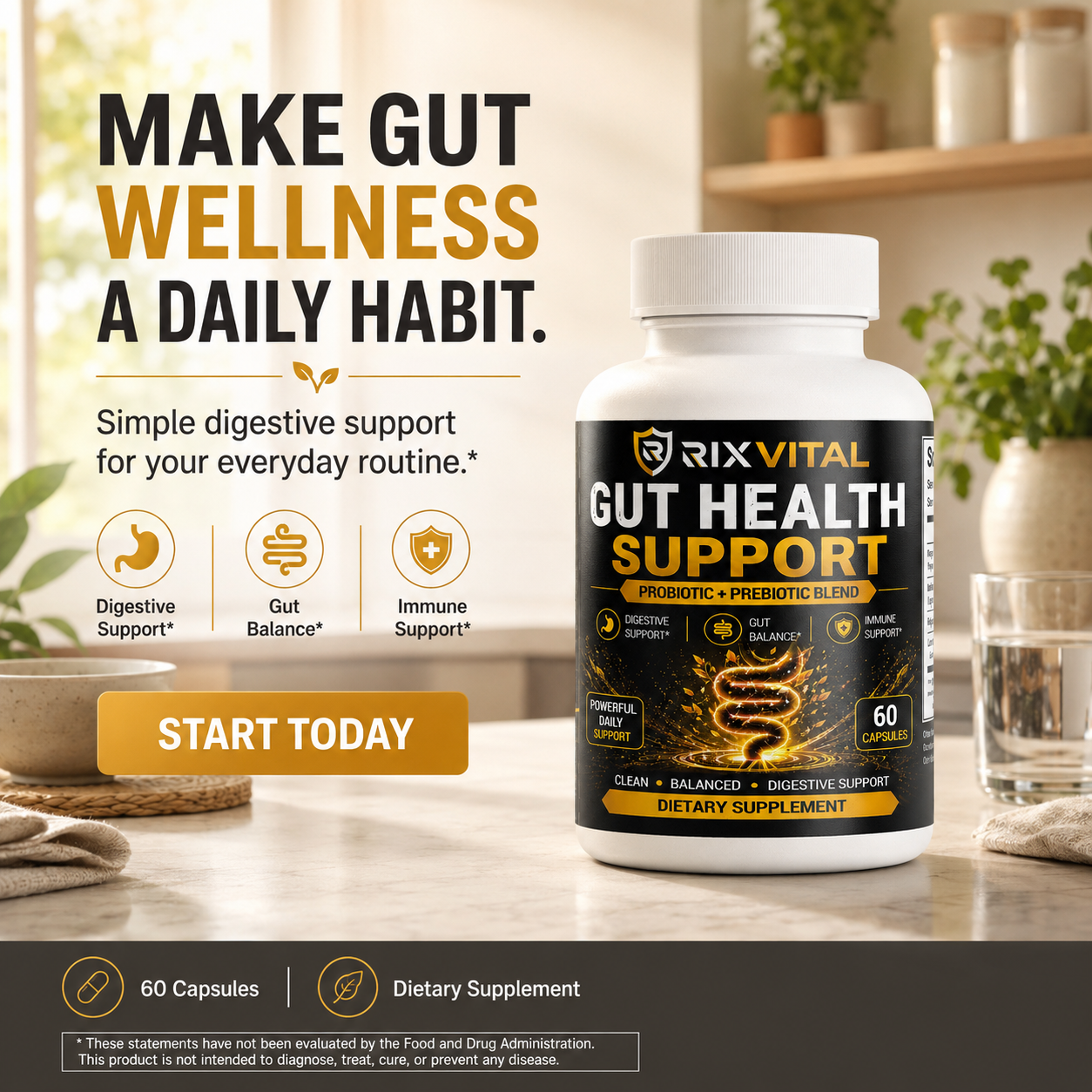 Rixvital Gut Health Support