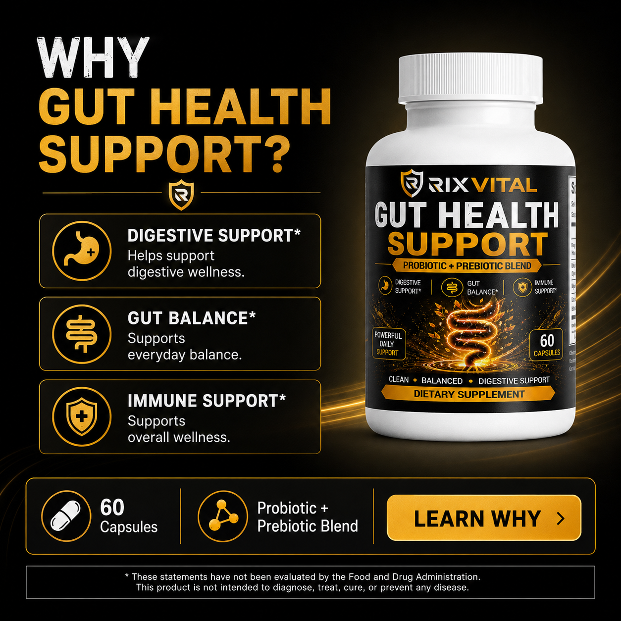 Rixvital Gut Health Support
