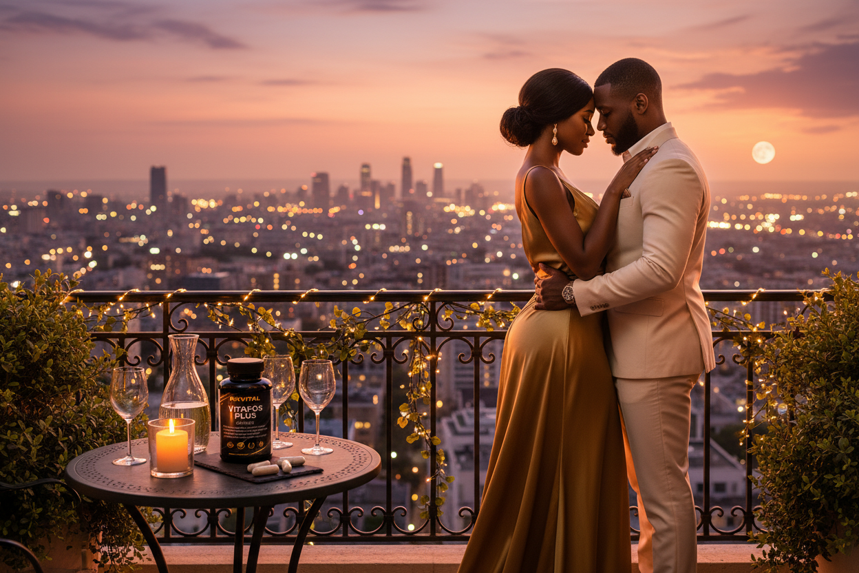 Couple on Balcony at Sunset
